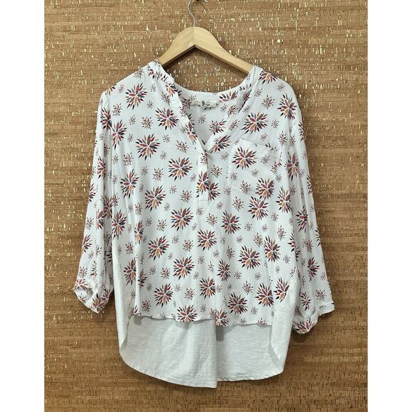 Anthropologie Tops - Porridge Anthropologie Multicolored 3/4 Sleeve Top Size Large